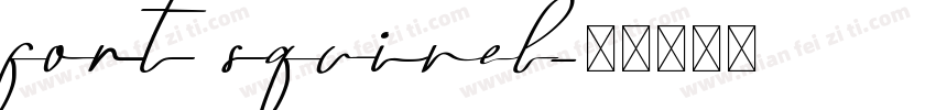 font squirel字体转换
